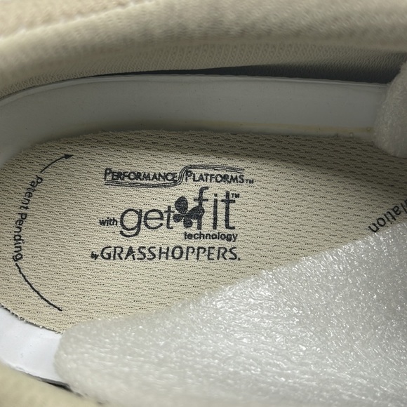 Grasshoppers performance platforms beige & pink slip on shoes size 8M get fit - Picture 12 of 12